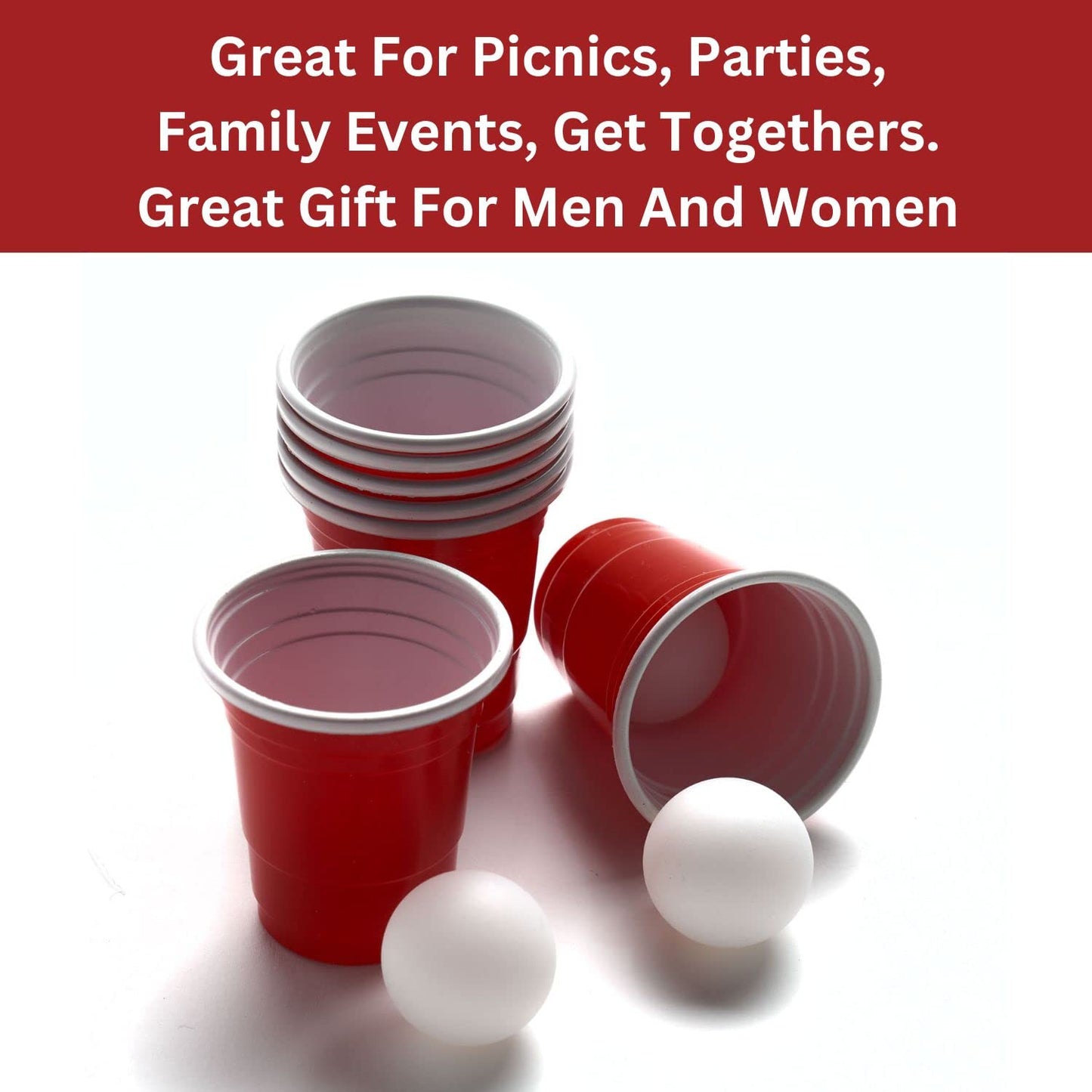 Mini Beer Pong Game - Fun Adult Drinking Games for Adults Only - Mini Beer Pong Set