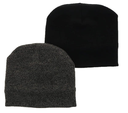 2 Pack Fleece Lined Thermal Beenie 2 Pack (1 Each Col) Relisted