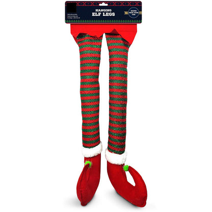 1 Pair Elf Christmas Decorations for Your Vehicle or Fireplace - Hanging Elf Legs for Car Perfect for Holiday Cheer