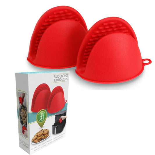 2 Pcs Silicone Pot Lid Holders â€“ Heat-Resistant Flexible Grips