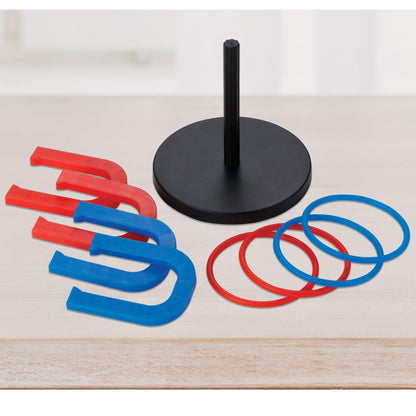 2 In 1 Desktop Horseshoe And Ring Toss Game