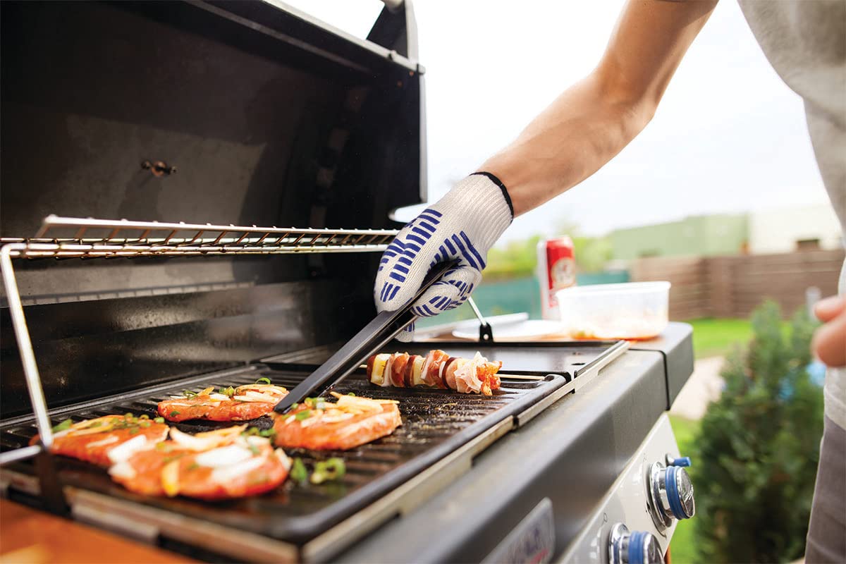 Oven Gloves with Fingers - Hot Gloves for Cooking Protects Your Hand from Flames