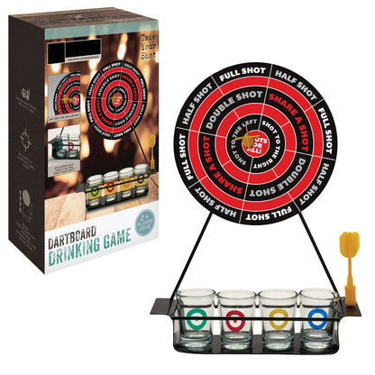 Magnetic Dart Board Game for Adults - Shot Glass Game with Four Shot Glasses