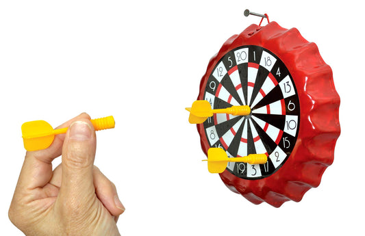 Magnetic Hanging Dartboard for Adults Bottle Cap Shape Party Game