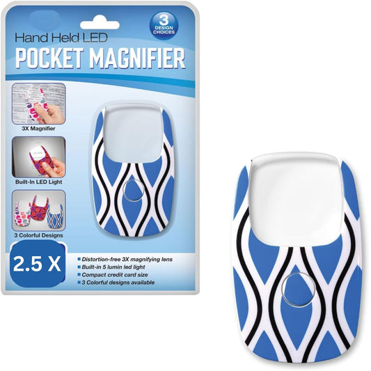 Handheld Led Lighted Pocket Magnifier 2.5X Astd Designs