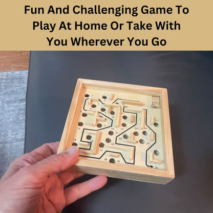 Wooden Labyrinth Board Game - Perfect for A Long Car Ride