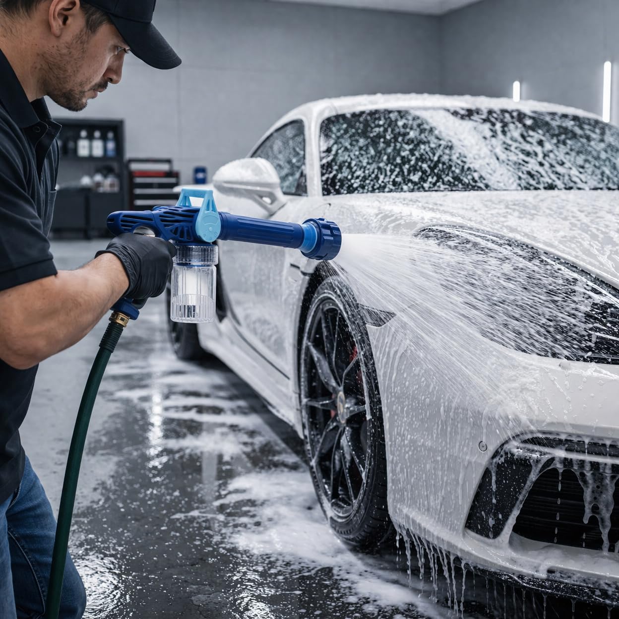 Car Wash Water Spray Cannon (reservoir hold 2.7 Fl Oz of detergent)