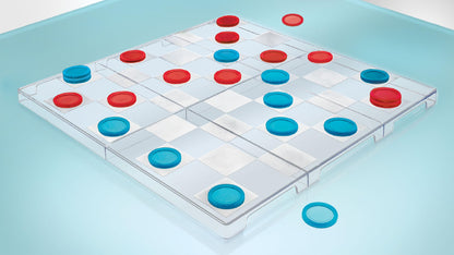 Translucent Checkers Board Game with Acrylic Game Pieces