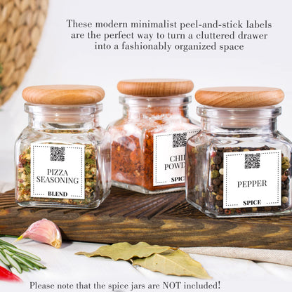 Spices Jar Labels Preprinted - 120 pcs Minimalist Spice Labels Stickers Preprinted