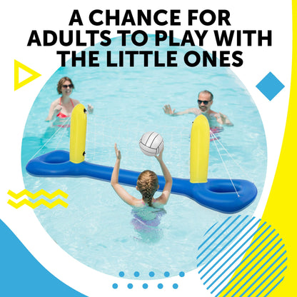 Inflatable Volleyball Net for Pool Easy to Assemble Inflatable Pool Volleyball Game Set