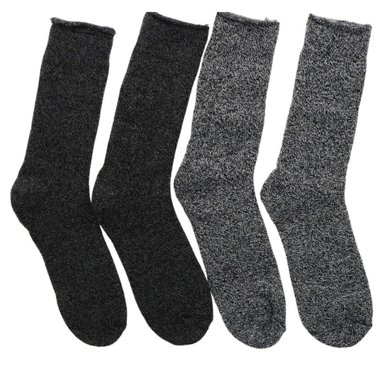 2 Pairs Fleece Lined Thermal Socks - 2 Pairs (1 Each Col)