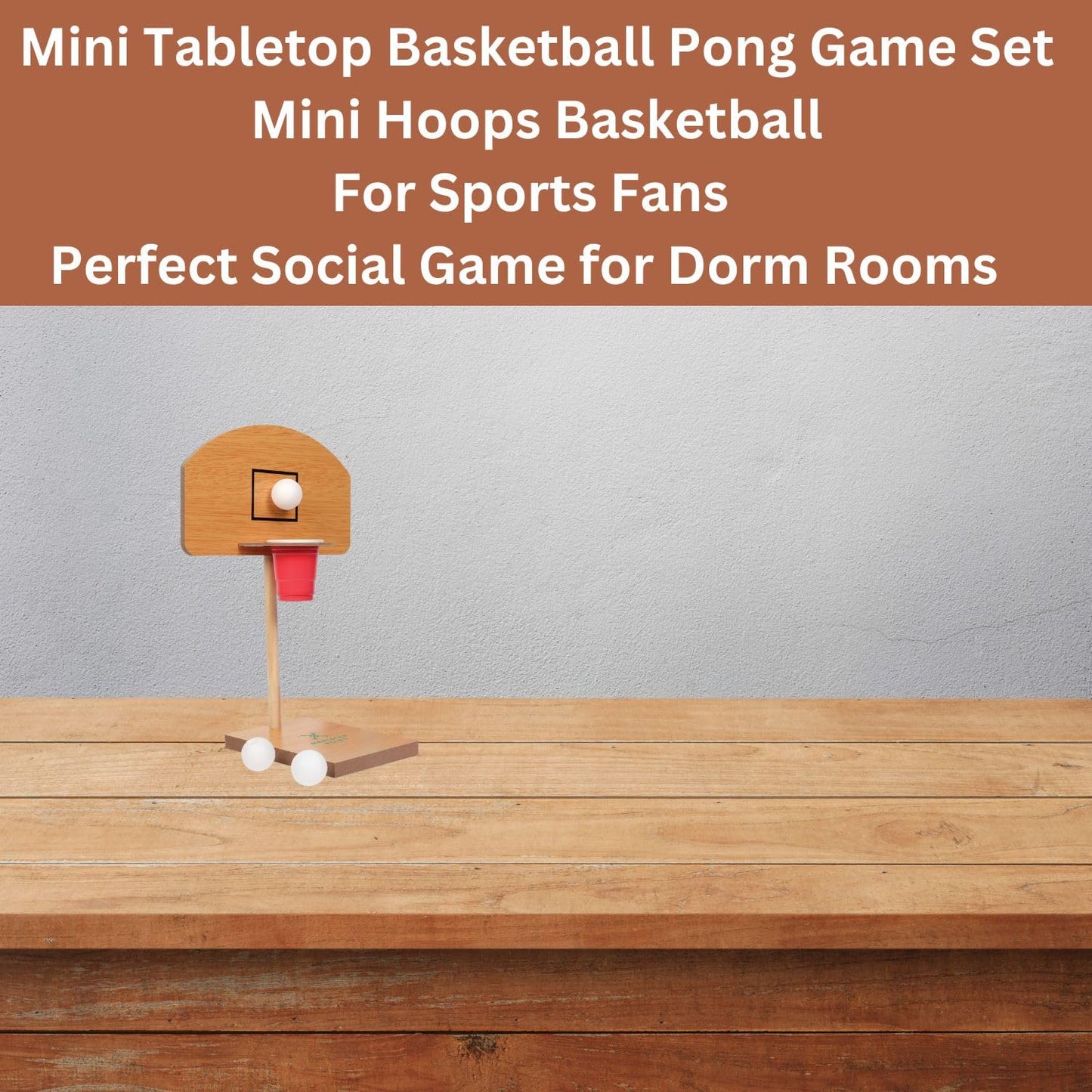 Mini Tabletop Basketball Pong Game Set Desktop Basketball Pong Includes 6 Mini Red Cups