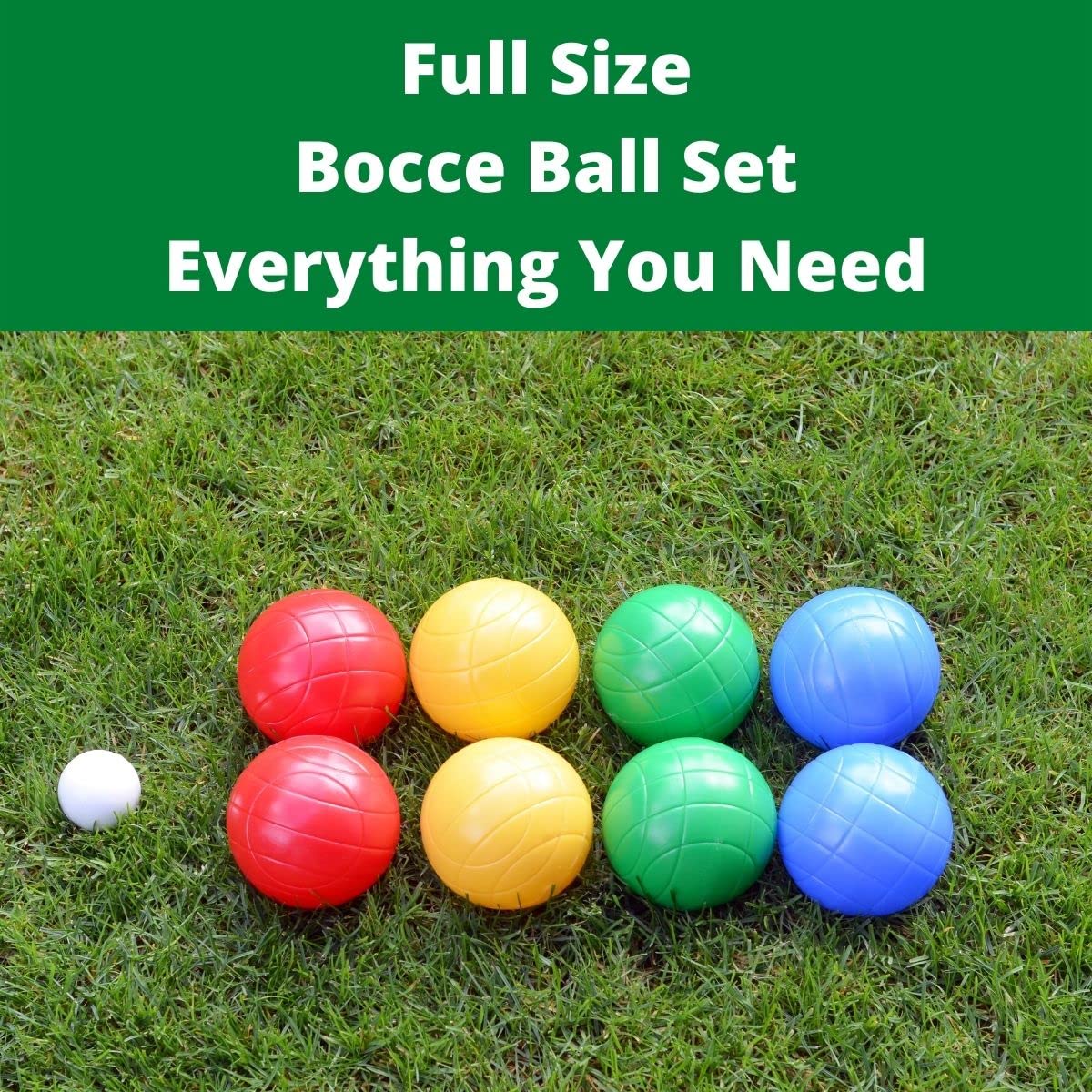 9 Piece Beach Bocce Ball Starter Set Yard Game for Kids Adults - Water Filled Bocce Ball Game Set with Carrying Case