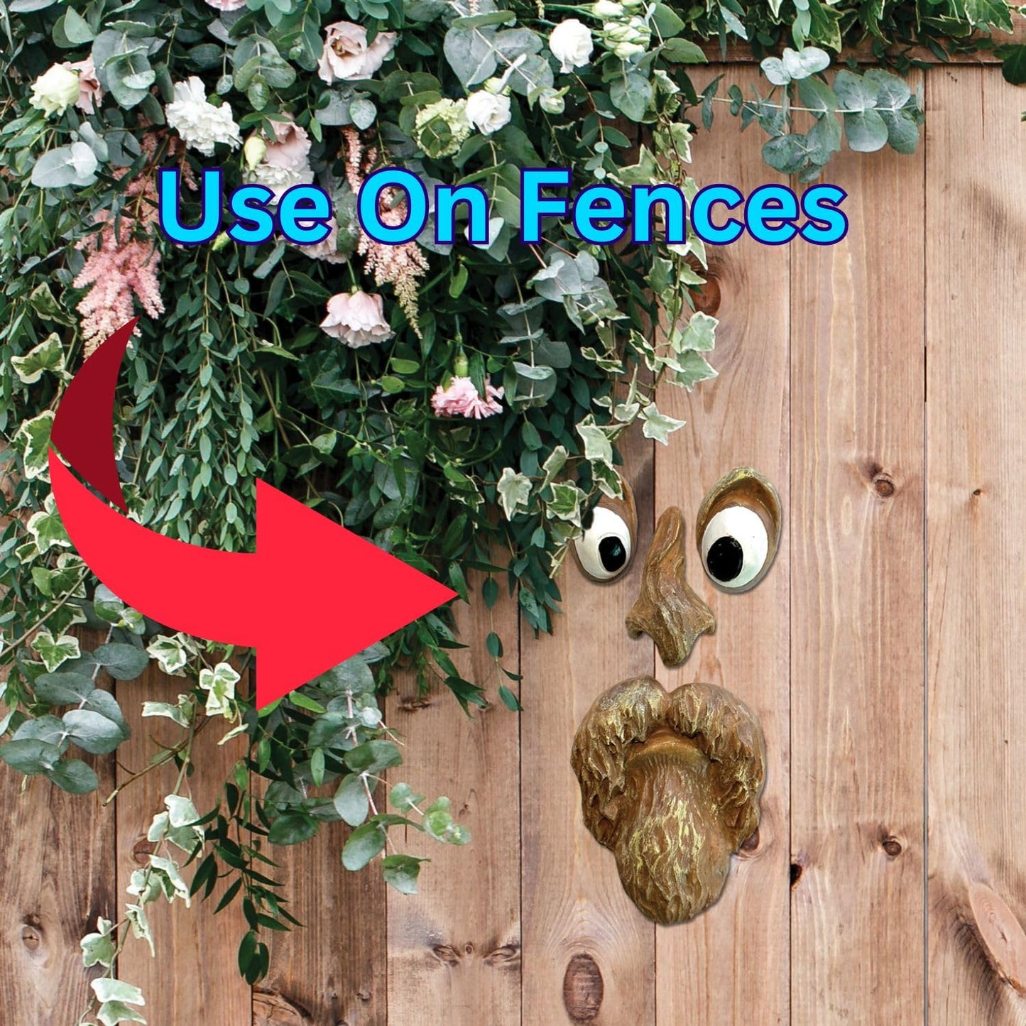 Tree Face Halloween Decor 4 Pc Set Tree Faces Decor Outdoor, Includes Eyes, Nose, Mouth
