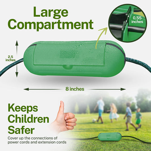 Outdoor Extension Cord Cover to Keep Electrical Plugs Dry and Intact (Orange) o r(Green)