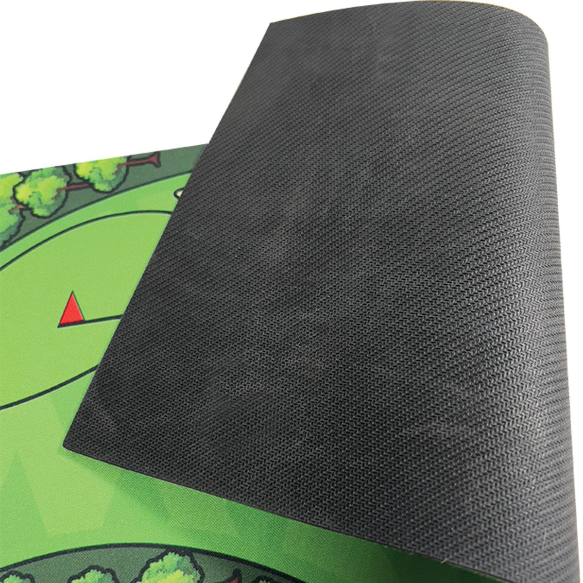 Desktop Novelty Golf Skill Building Golf Mat Finger Curling Game with Non-Skid Colorful Tabletop