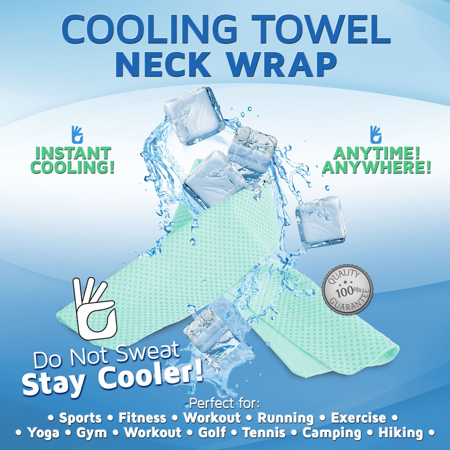 Gym Cooling Towel for Neck – Quick-Dry Athletic Towel for Men & Women