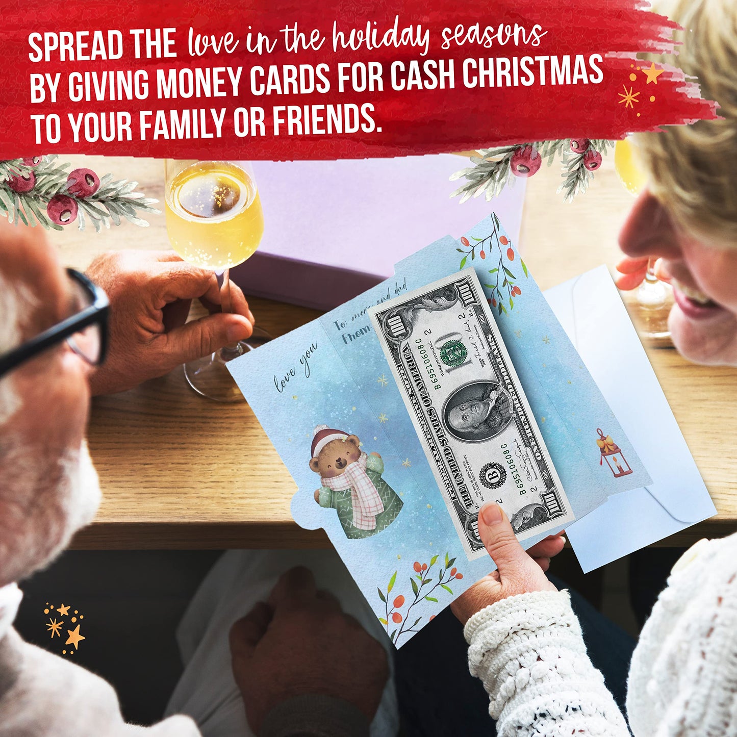 30 Pcs Holiday Christmas Money Holder Cards With 30 Envelopes