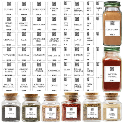 Spices Jar Labels Preprinted - 120 pcs Minimalist Spice Labels Stickers Preprinted