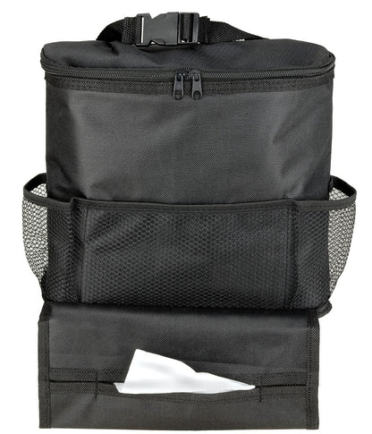 Backseat Cooler Organizer with Tissue Holder and Universal Fit Clip