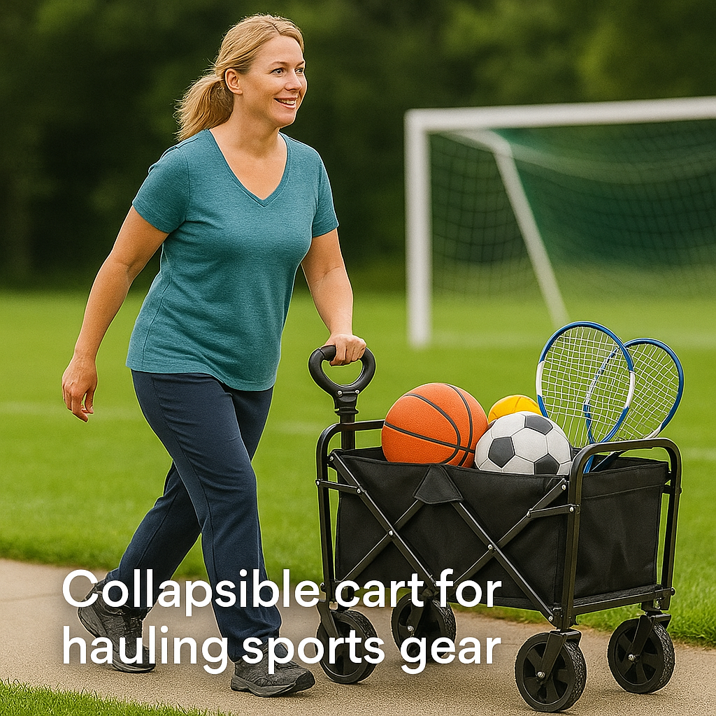 Heavy-Duty Folding Wagon – Collapsible Design with All-Terrain Wheels