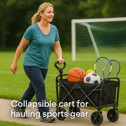 Heavy-Duty Folding Wagon – Collapsible Design with All-Terrain Wheels