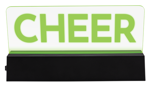 Light Up Sign - Cheer Soft Glowing Decor for Bedrooms, Parties & Gifts