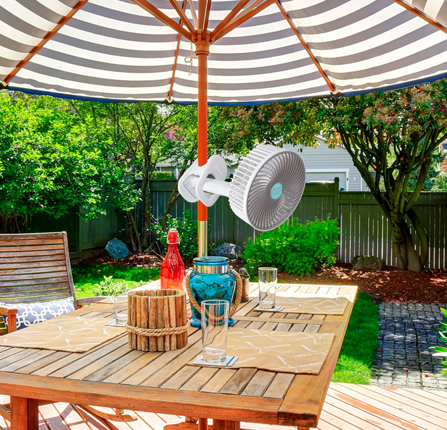 Portable USB Clip-On Fan with 3 Speeds and 4-in-1 Flexible Mount
