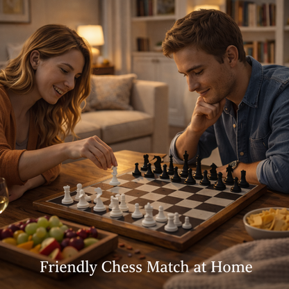 Wooden Desktop Chess Board Game