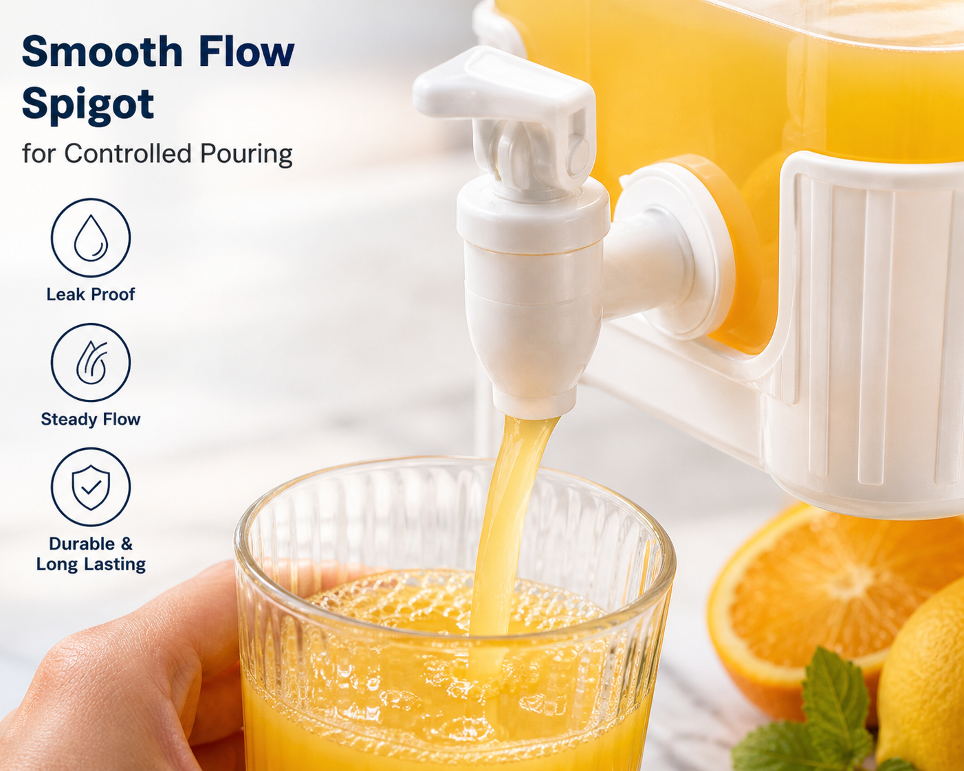 4L BPA Free Drink Dispenser w/ Spigot Fridge Juice Water Container
