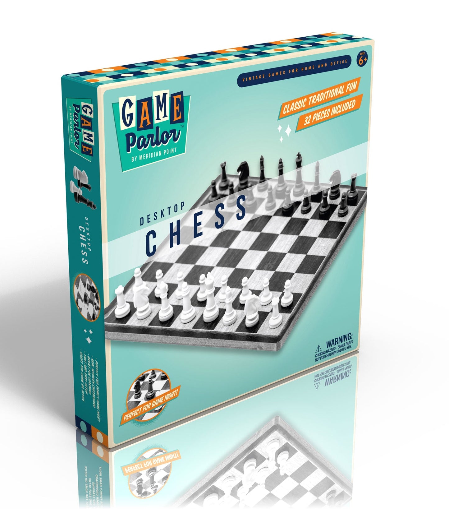 Wooden Desktop Chess Set 9.25x9.25 Real Wood Board Family Game Night