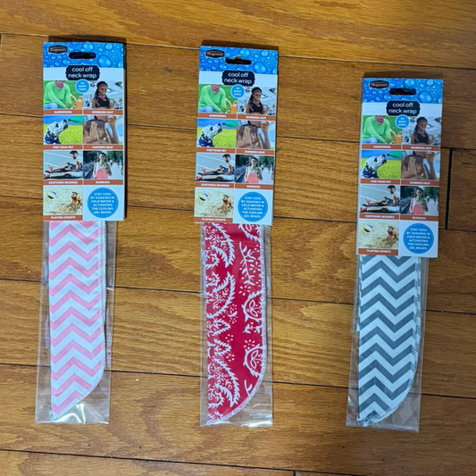 Cooling Neck Ice Pack  Wrap - 3 Piece Set Neck Coolers for Extremely Hot Weather