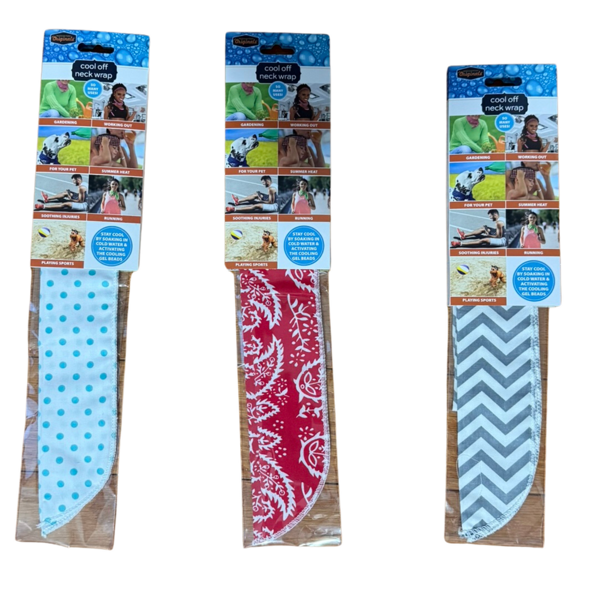 Cooling Neck Ice Pack  Wrap - 3 Piece Set Neck Coolers for Extremely Hot Weather