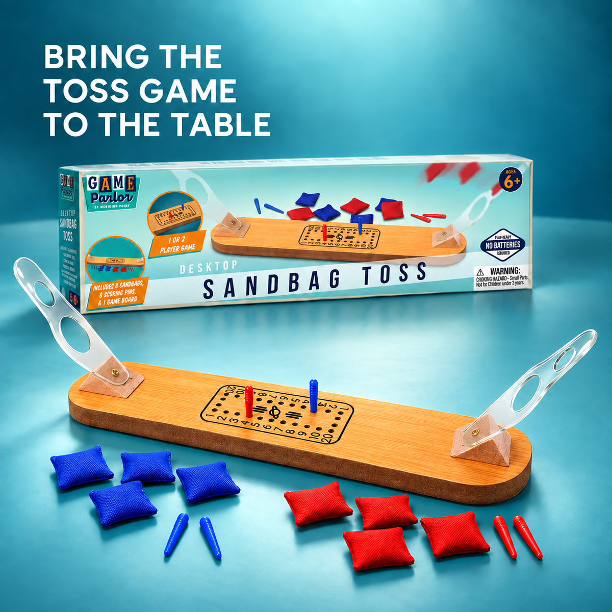 Wooden Sandbag Toss Game for Kids and Adults - Sandbag Target Toy Great for Relieving Stress at Work and School