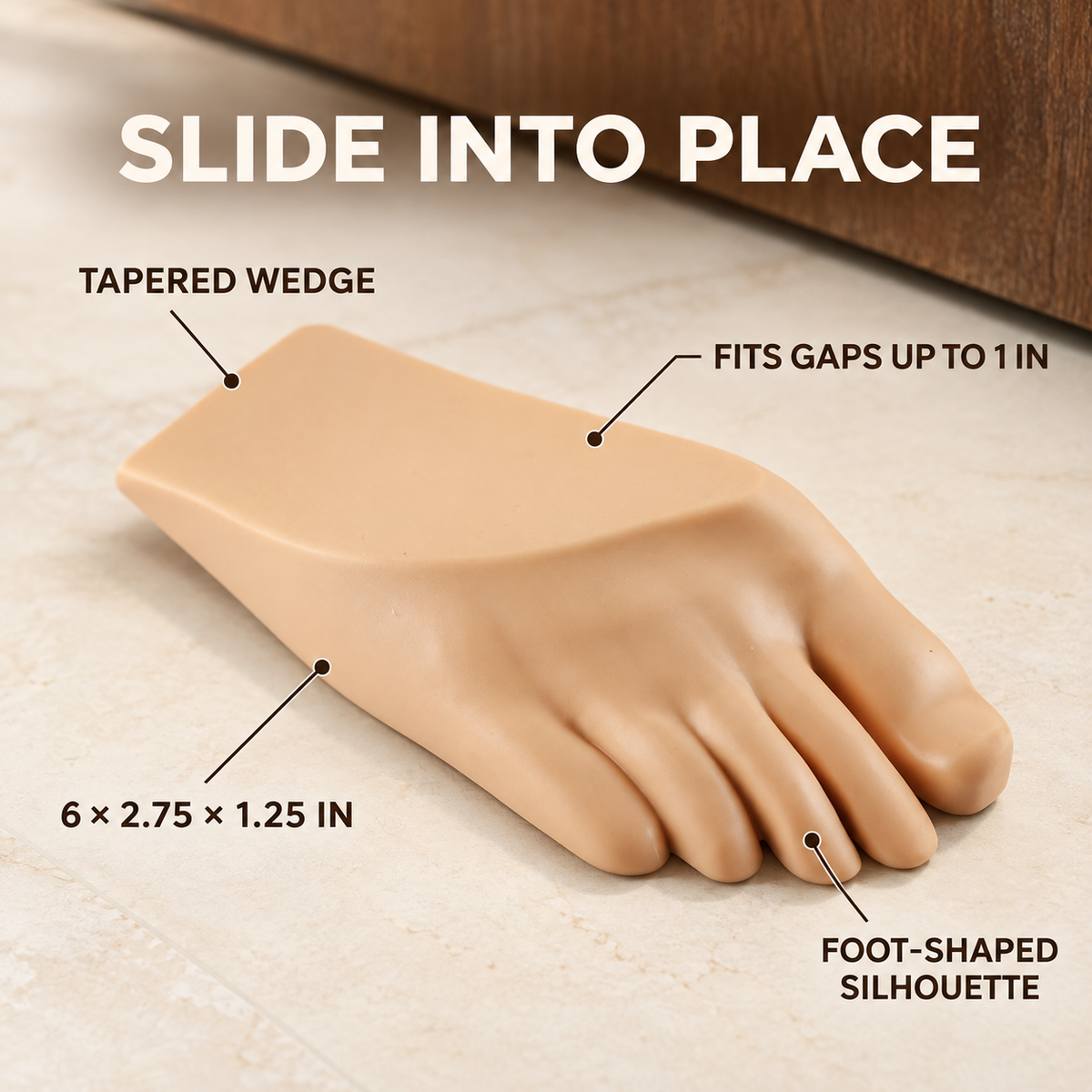 Foot Shaped Door Stop for a Playful Entryway. Funny Hilarious and Functional