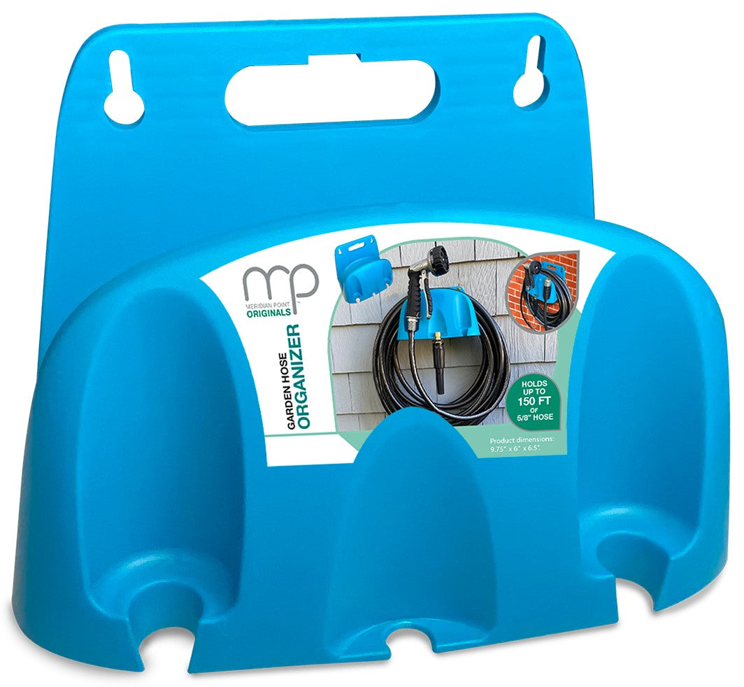 GARDEN HOSE ORGANIZER  - Durable Hose Holders for Outside with Mounting Capability, Water Hose Holder Accommodates Up to 150ft of 5/8" Hose, Compact Design 9.75" x 6" x 6.5"