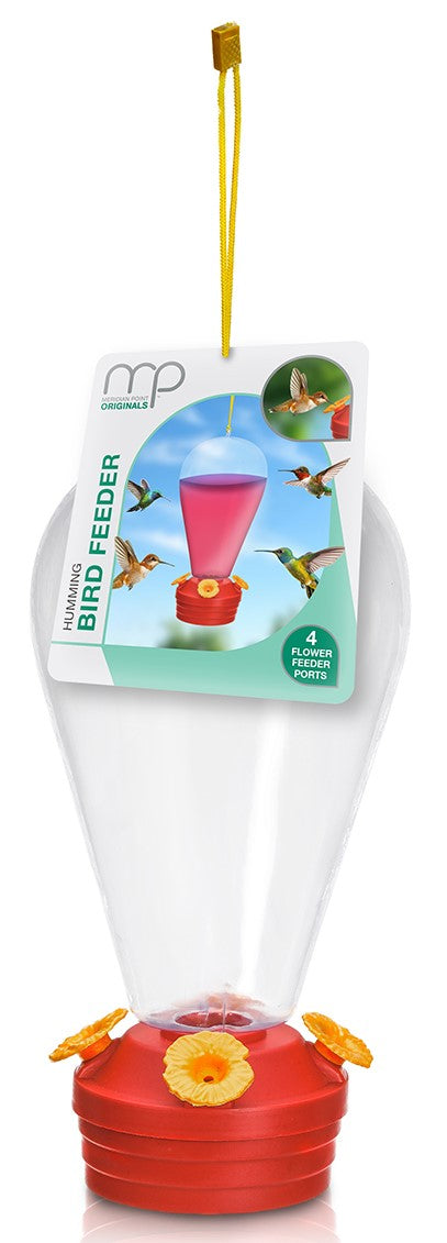 Glass Hummingbird Feeder â€“ Attracts Birds with Nectar and Color