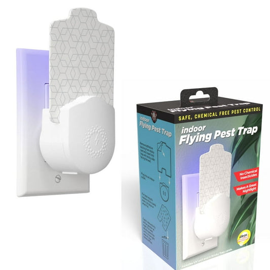 Indoor Flying Insect Trap – Plug-In Pest Control for Home with 2 Sticky Trap Refill Cards – Safe for Indoor