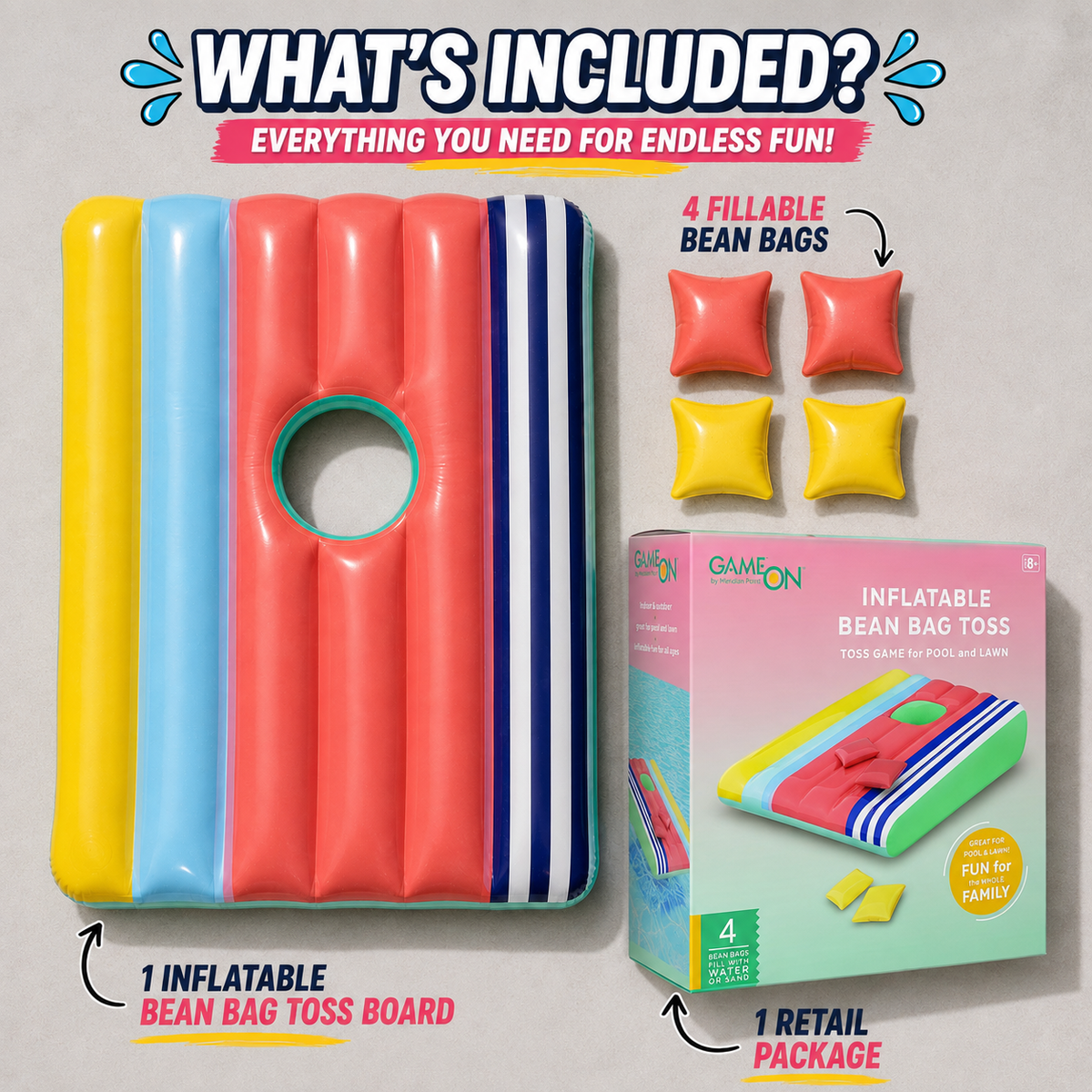 Inflatable Bean Bag Toss Game â€“ Floating or Ground Fun for All Ages
