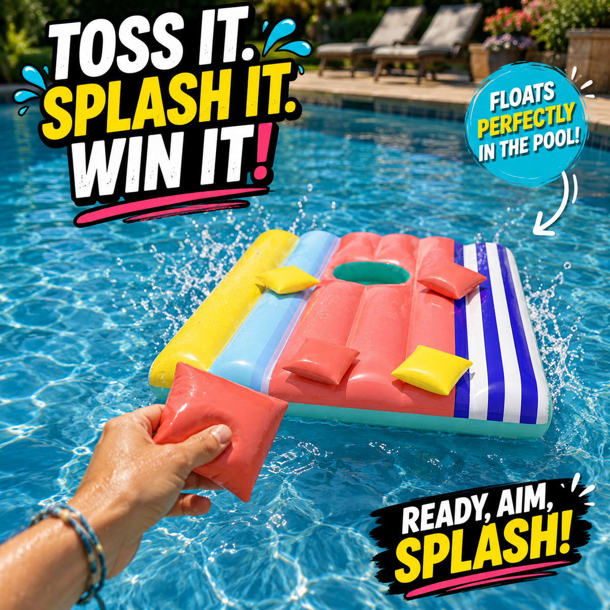 Inflatable Bean Bag Toss Game â€“ Floating or Ground Fun for All Ages