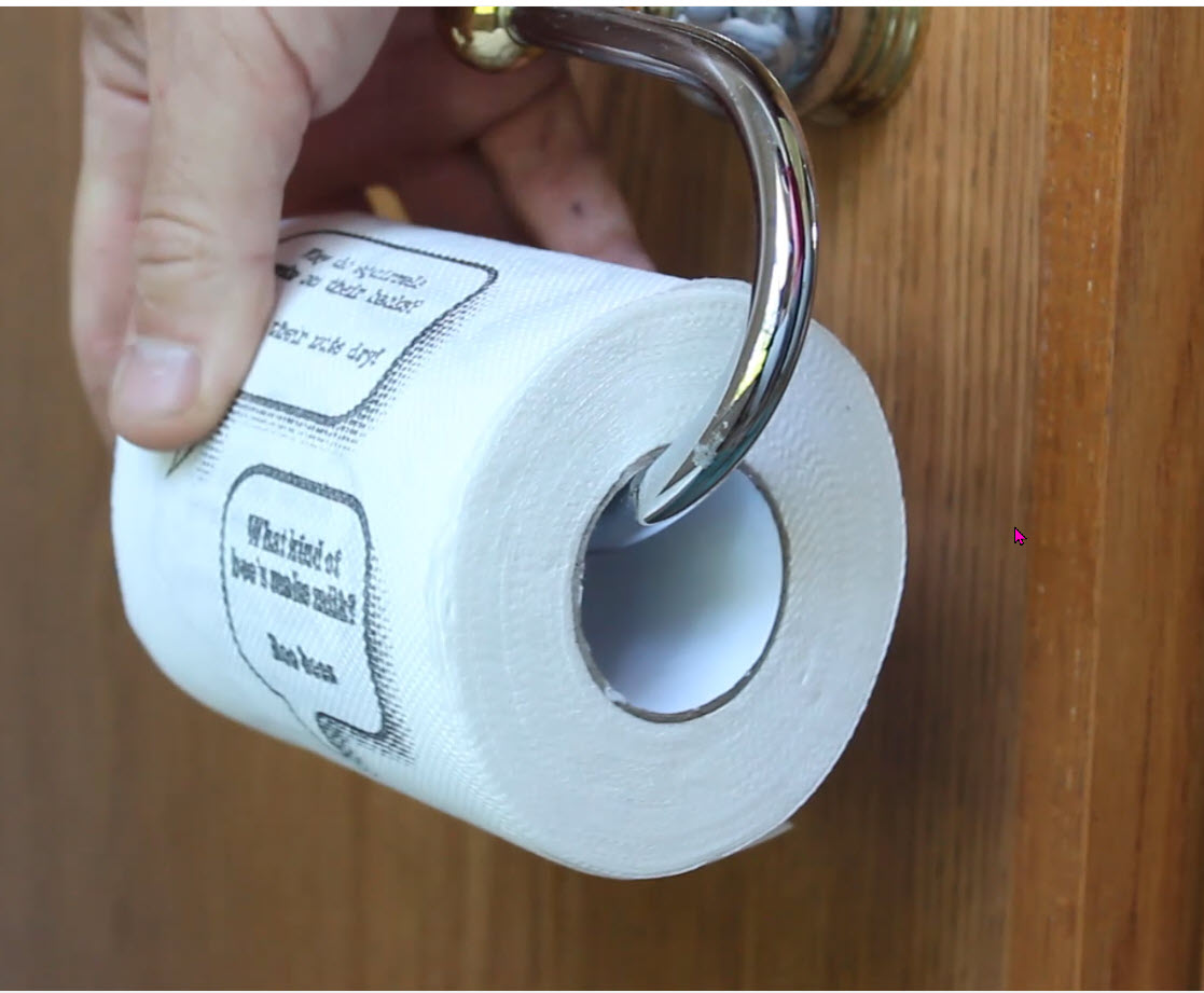 Jokes Toilet Paper with up to 19 Jokes and Riddles. Makes Downtime Pass With Laughter and Joy