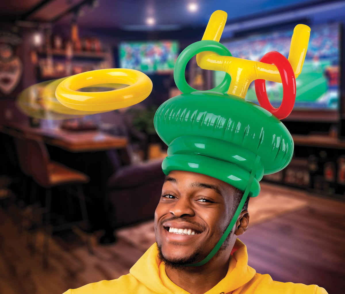 Football Hat Ring Toss Game â€“ Inflatable Party Fun for All Ages