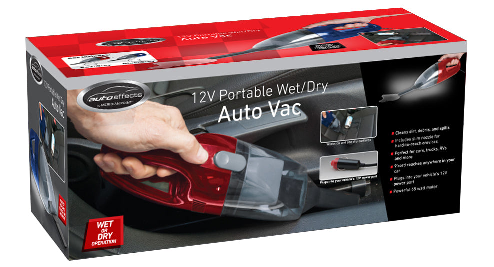 Portable Car Vacuum Cleaner - Dry Surface 12 V Corded Handheld Vacuum Works From Auto Truck