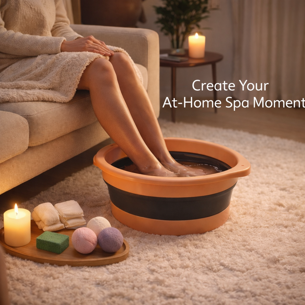 Collapsible Foot Spa Pedicure Gift Set