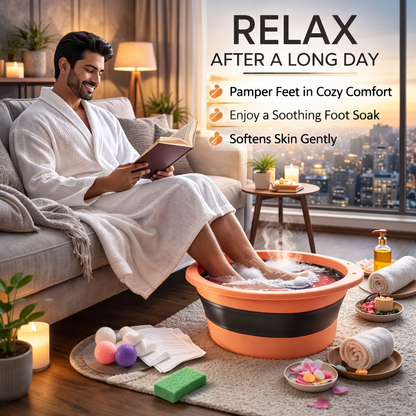 Collapsible Foot Spa Pedicure Gift Set