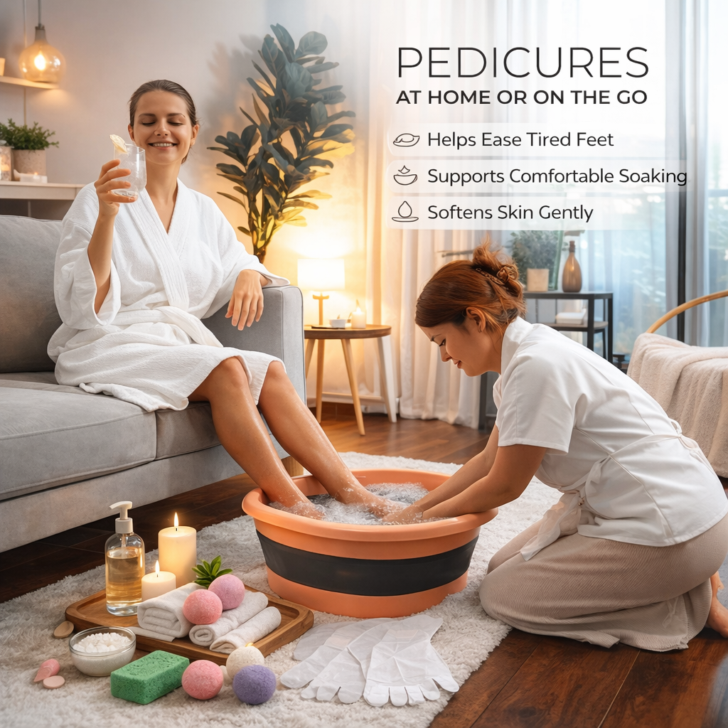 Collapsible Foot Spa Pedicure Gift Set