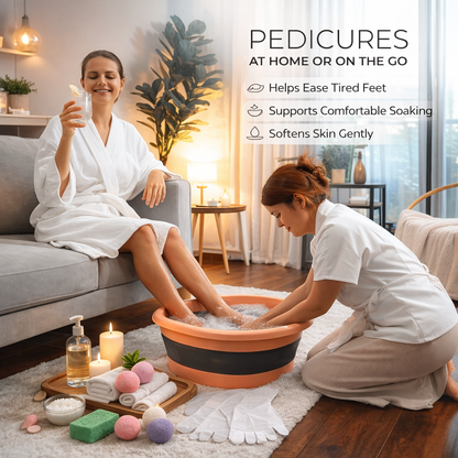 Collapsible Foot Spa Pedicure Gift Set
