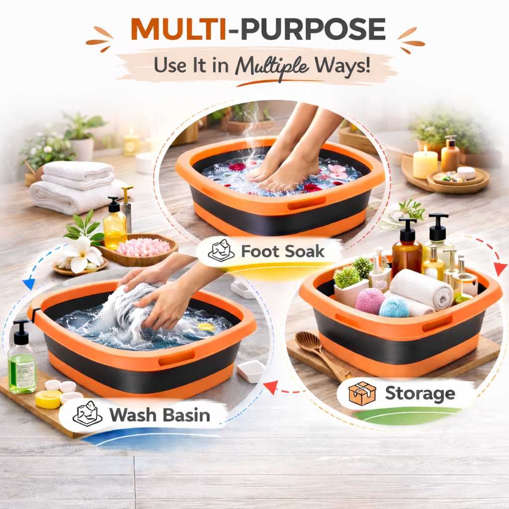 Collapsible Foot Spa Pedicure Gift Set