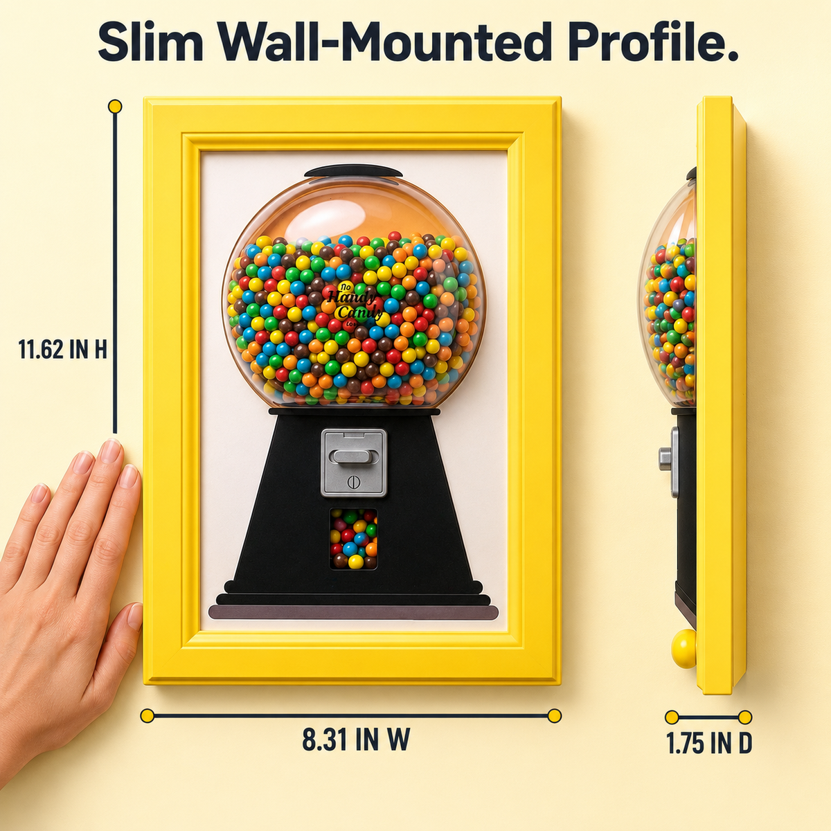 Wall Mounted Candy Dispenser Picture Frame Size 8.31 x 11.62 in