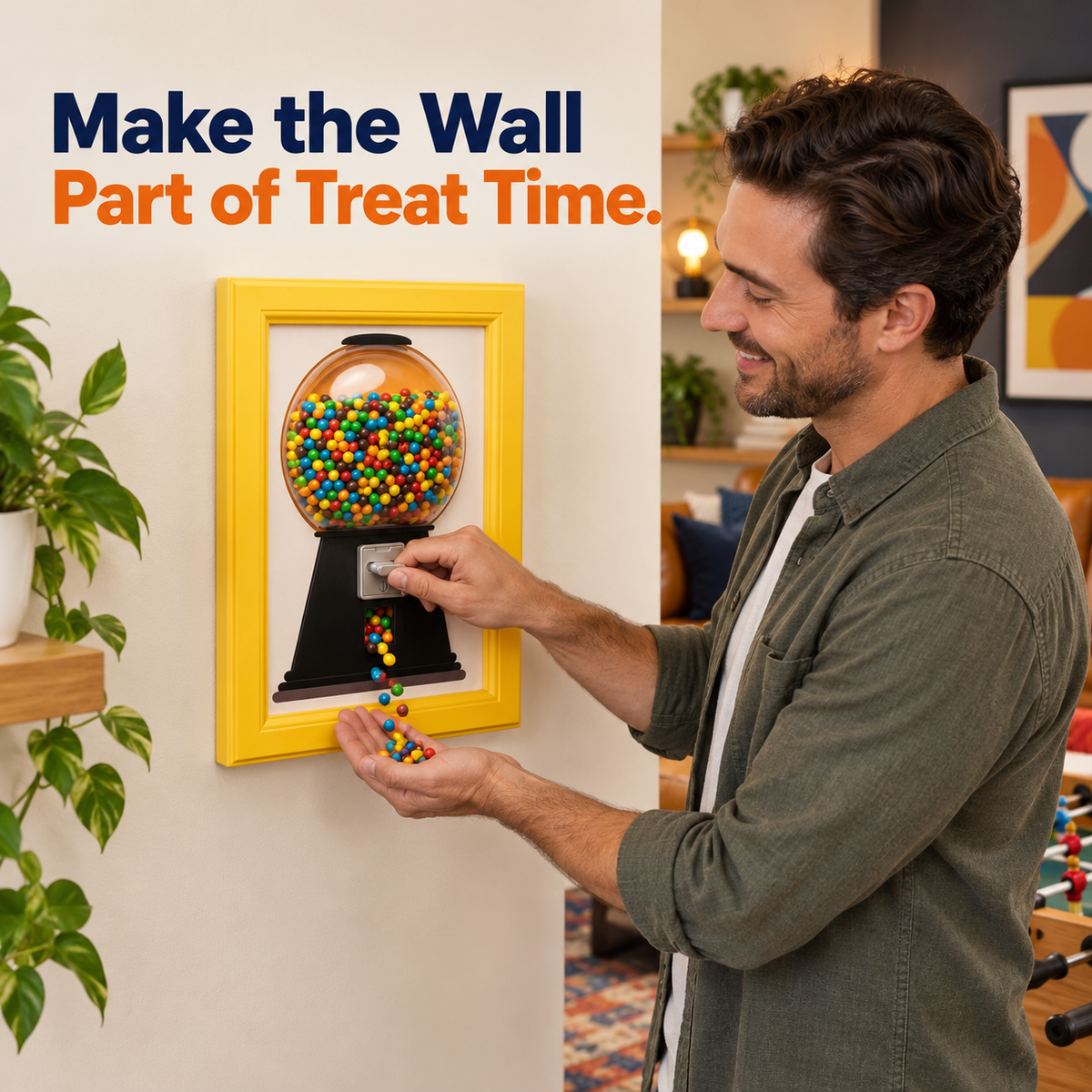 Wall Mounted Candy Dispenser Picture Frame Size 8.31 x 11.62 in